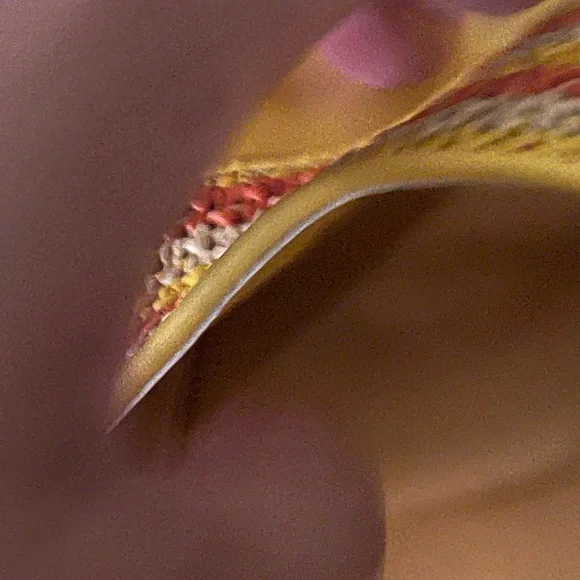 Franco Sarto Yellow Multi-Color Woven Wedges - Picture 9 of 9